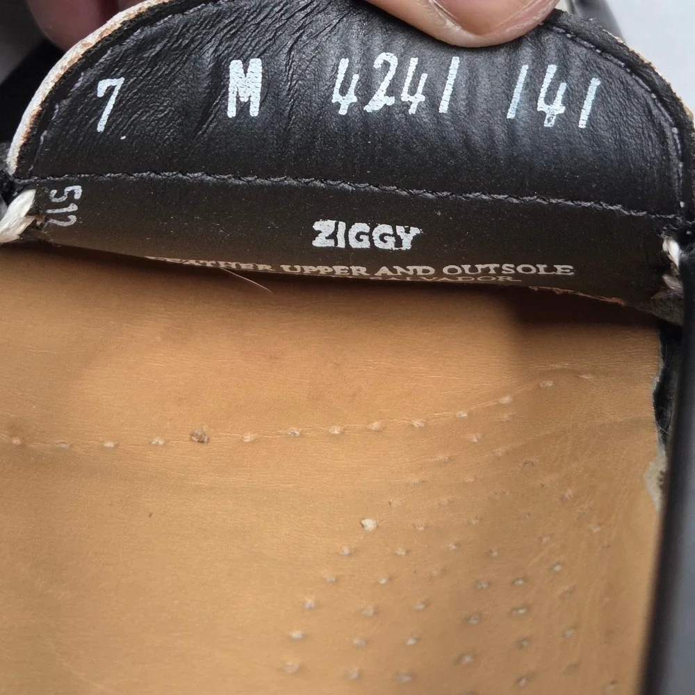 Bass Ziggy Weejuns Penny Loafers Two Tone Women 7M Black White Leather Slip On
